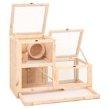 Vidaxx hamsterbur 81x40x60 cm massivt fyrretræ