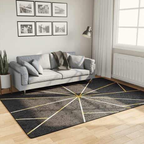 Vidaxx tæppe vaskbart anti-slip 160x230 cm sort og guld