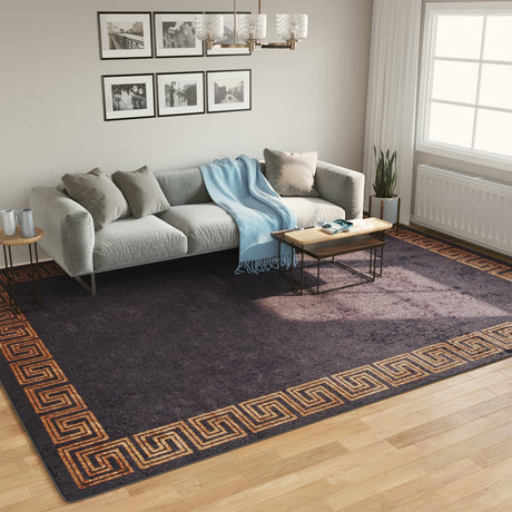 Vidaxx tæppe vaskbart anti-slip 400x300 cm sort og guld