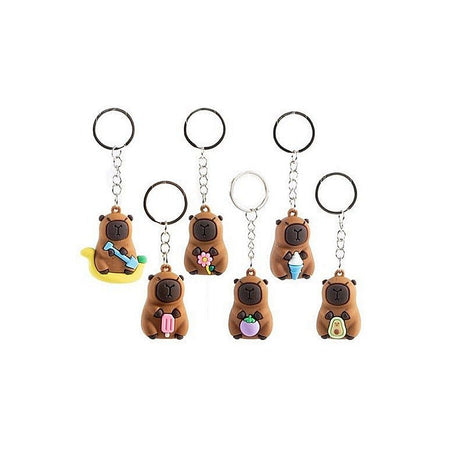 Andre mærker nøglering 3D capybara assorteret