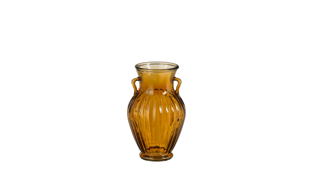 Zeus vaas glas oranje - h20xd12cm