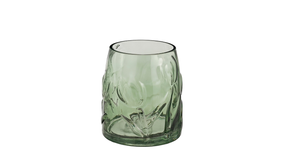 Yvette vaas glas groen - h15xd13,5cm