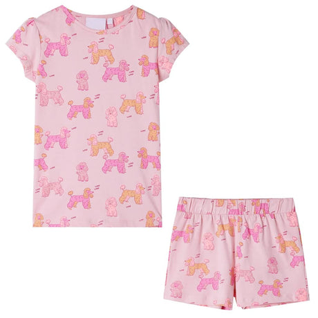 Vidaxl børnepyjamas med korte ærmer 104 lys pink