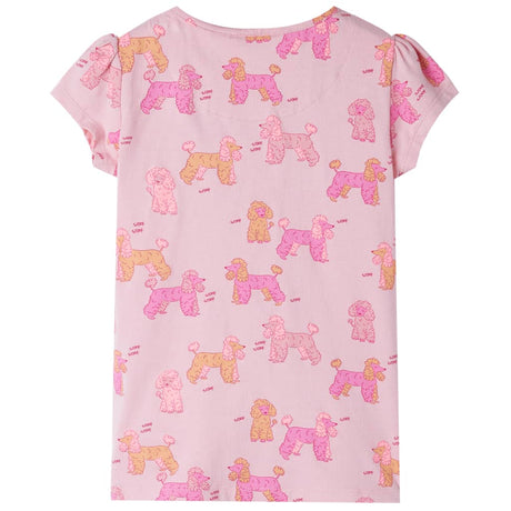 Vidaxl børnepyjamas med korte ærmer 116 lys pink