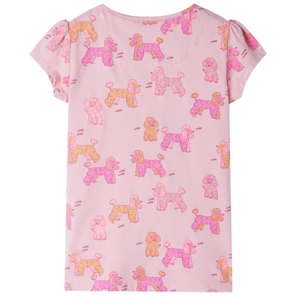 Vidaxl børnepyjamas med korte ærmer 128 lys pink