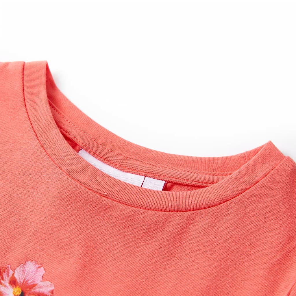 Vidaxl børneshirt 104 koralfarvet
