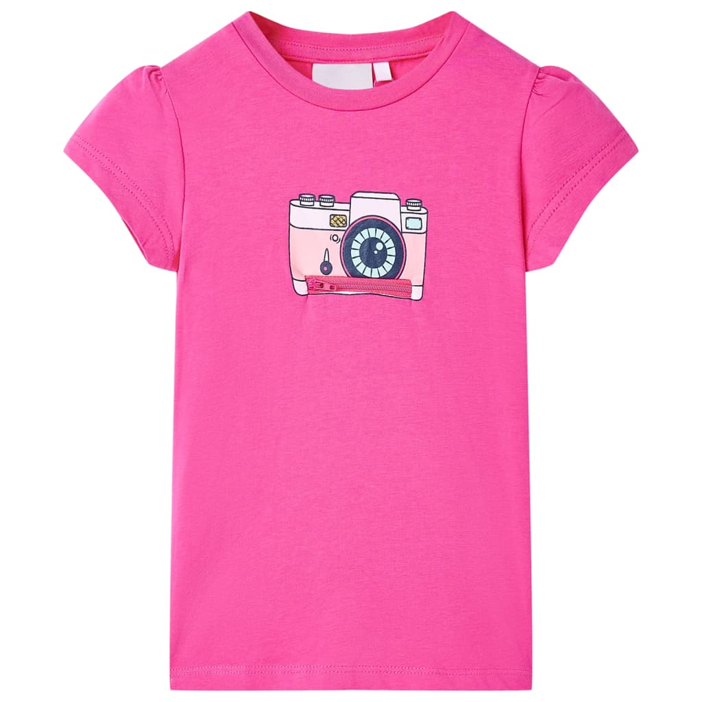 Vidaxl børneshirt 92 mørk pink