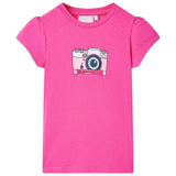Vidaxl børneshirt 104 mørk pink