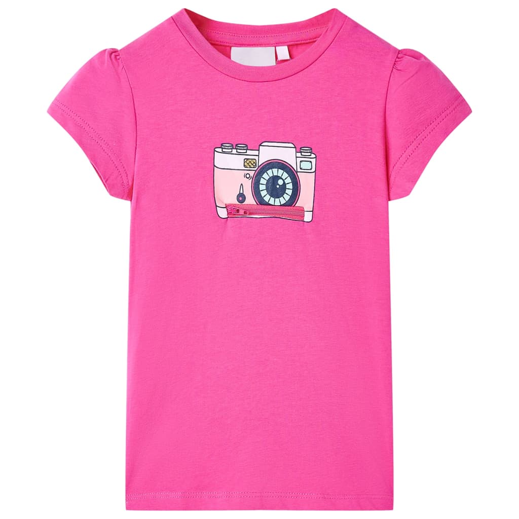 Vidaxl børneshirt 116 mørk pink