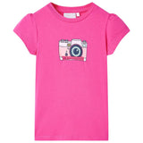 Vidaxl børneshirt 116 mørk pink