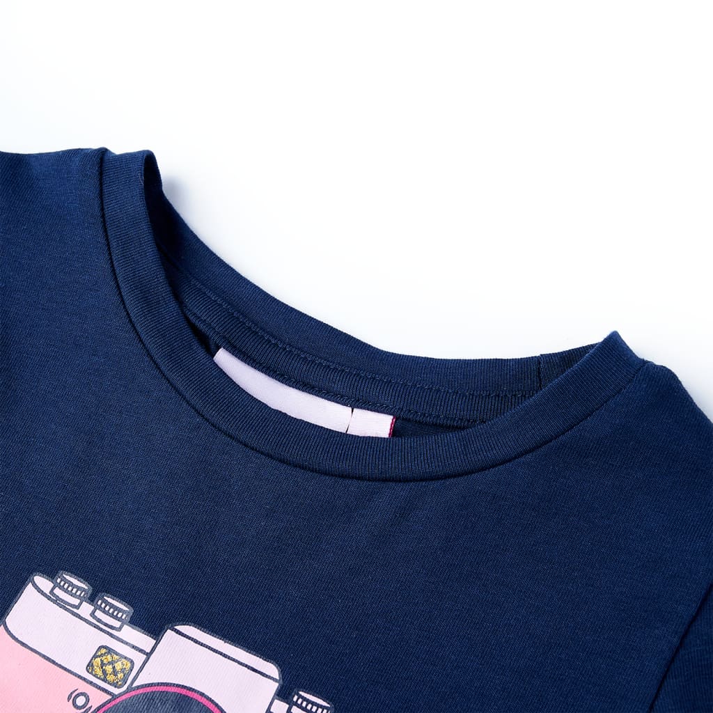 Vidaxl børneshirt 104 marineblå