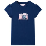 Vidaxl børneshirt 128 marineblå