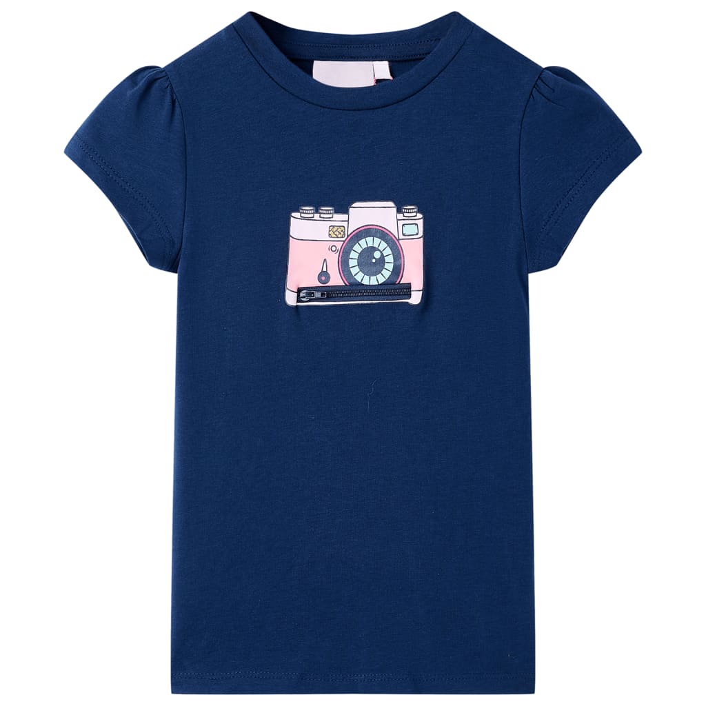 Vidaxl børneshirt 140 marineblå