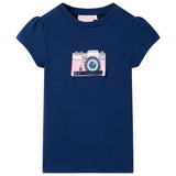 Vidaxl børneshirt 140 marineblå