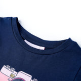 Vidaxl børneshirt 140 marineblå