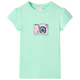 Vidaxl børneshirt 104 lysegrøn