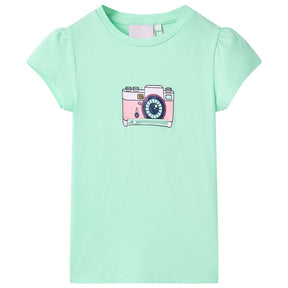 Vidaxl børneshirt 104 lysegrøn