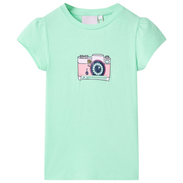 Vidaxl børneshirt 140 lysegrøn