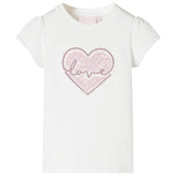 Vidaxl børneshirt 128 ECRU
