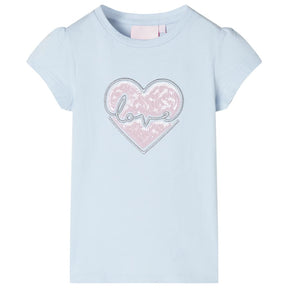 Vidaxl børneshirt 104 lyseblå