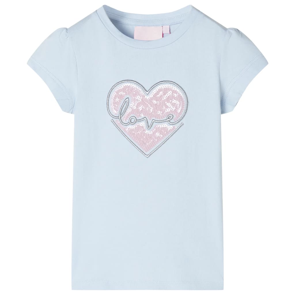 Vidaxl børneshirt 116 lyseblå