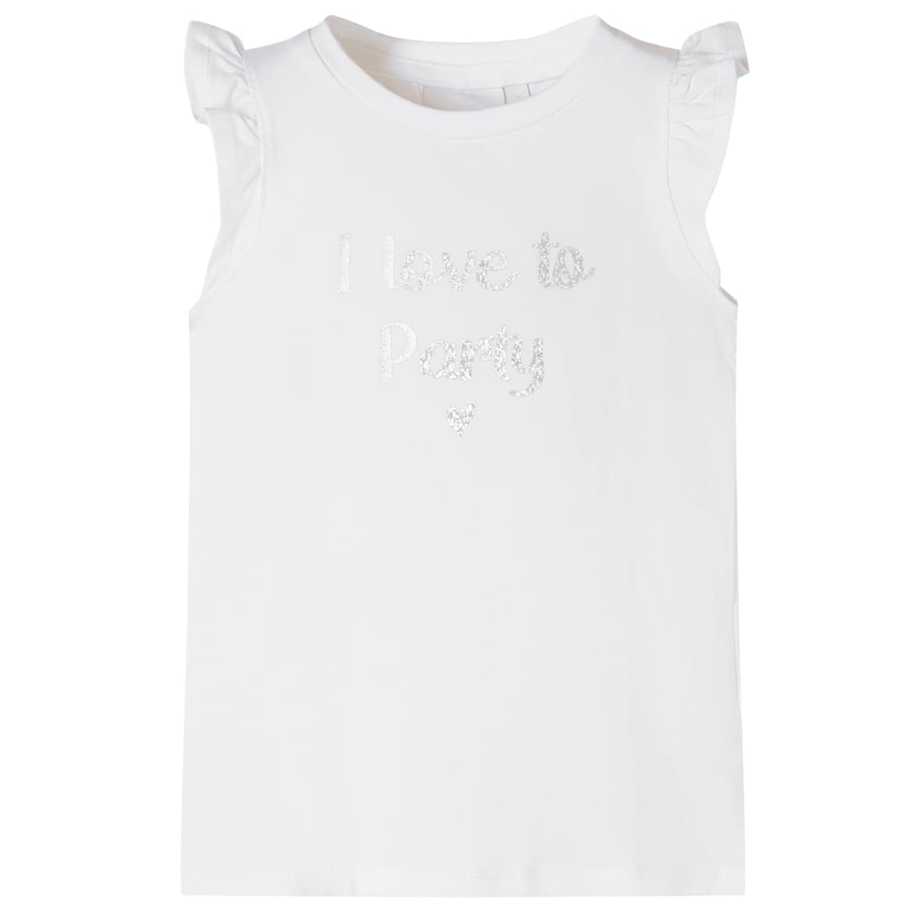Vidaxl Børnestrøje med ærmer med Ruffles 128 White