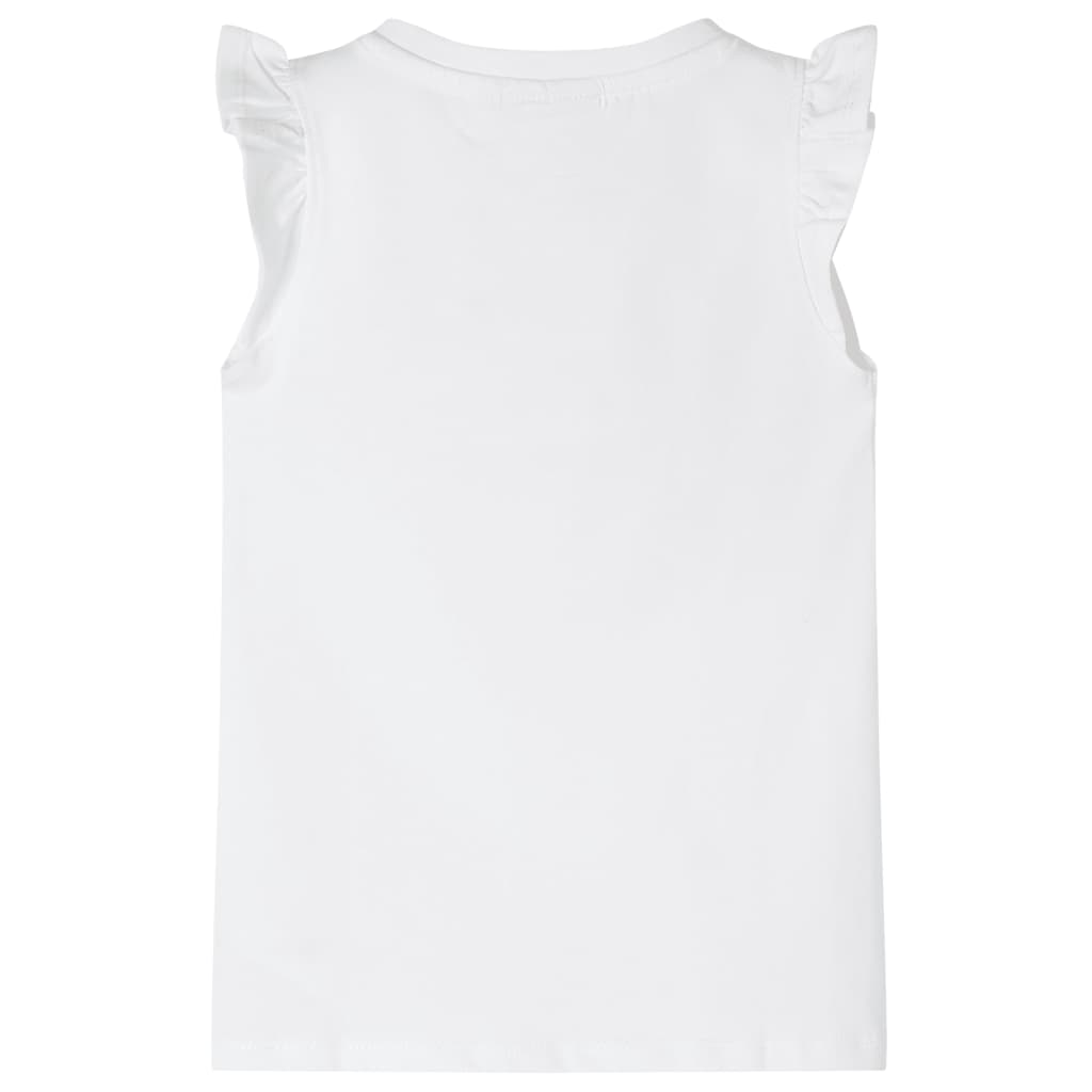 Vidaxl Børnestrøje med ærmer med Ruffles 128 White