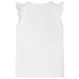 Vidaxl Børnestrøje med ærmer med Ruffles 128 White