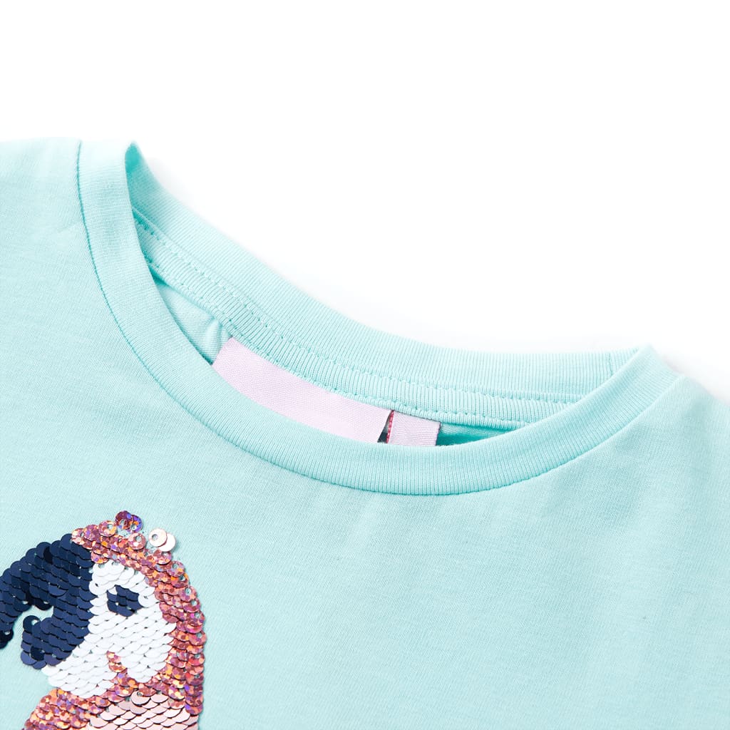 Vidaxl børneshirt 104 Light Sea Blue