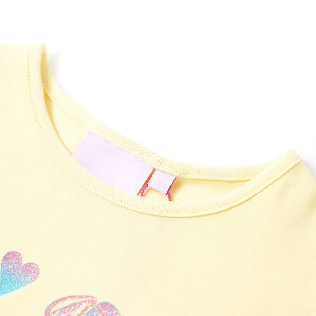 Vidaxl børneshirt 140 blød gul