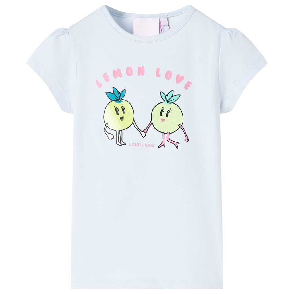 Vidaxl børneshirt 128 lyseblå