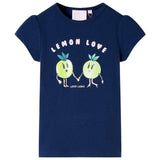 Vidaxl børneshirt 128 marineblå