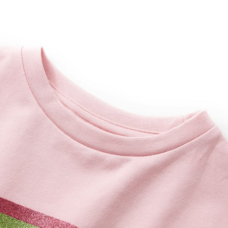 VidaXL børnekjole med snøre 128 lys pink