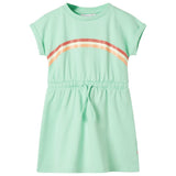 Vidaxl Børnekjole med Drawstring 92 Bright Green