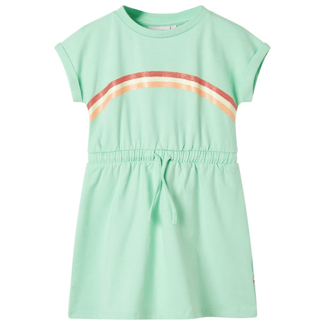 Vidaxl Børnekjole med Drawstring 92 Bright Green