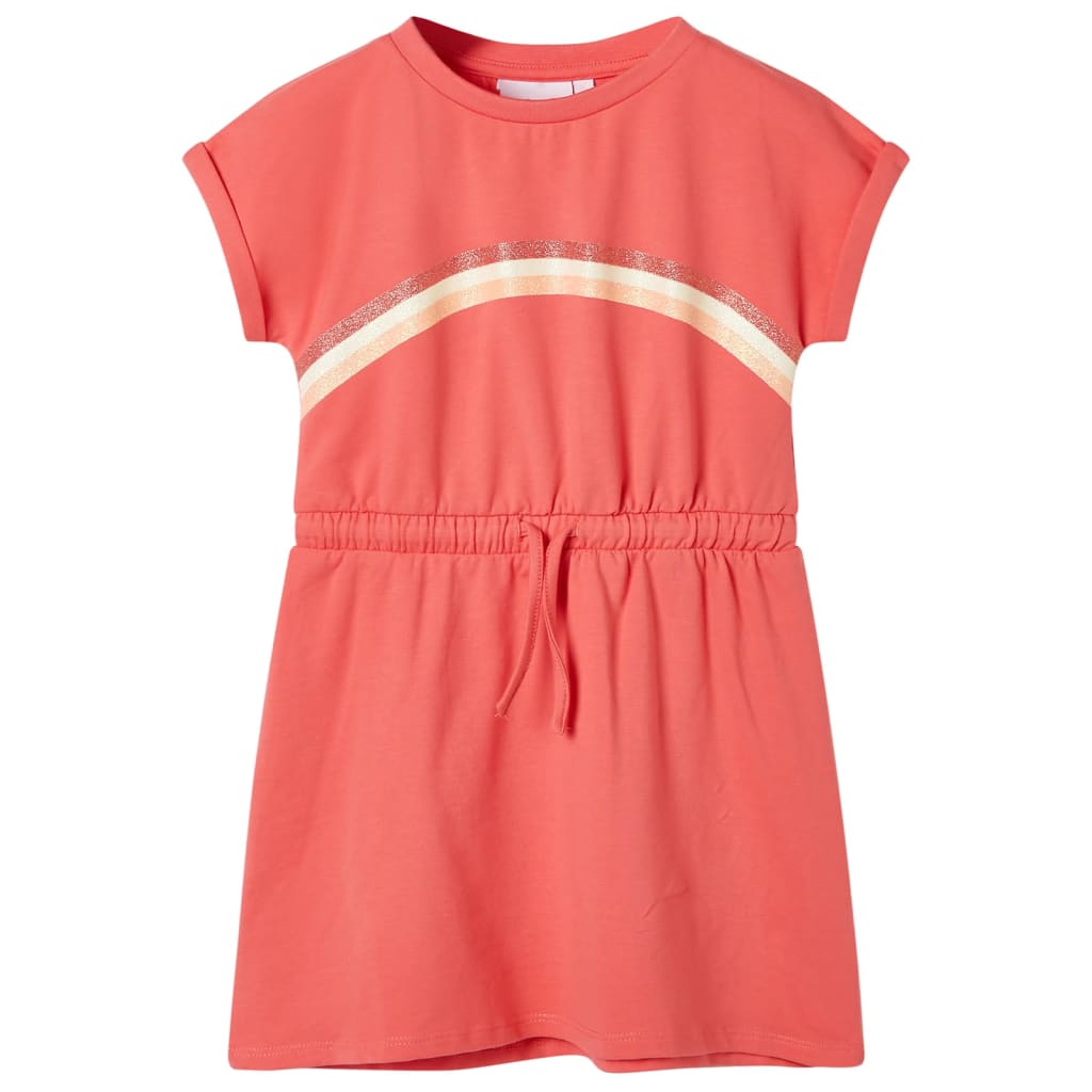 Vidaxl Børnekjole med Drawstring 92 Coral