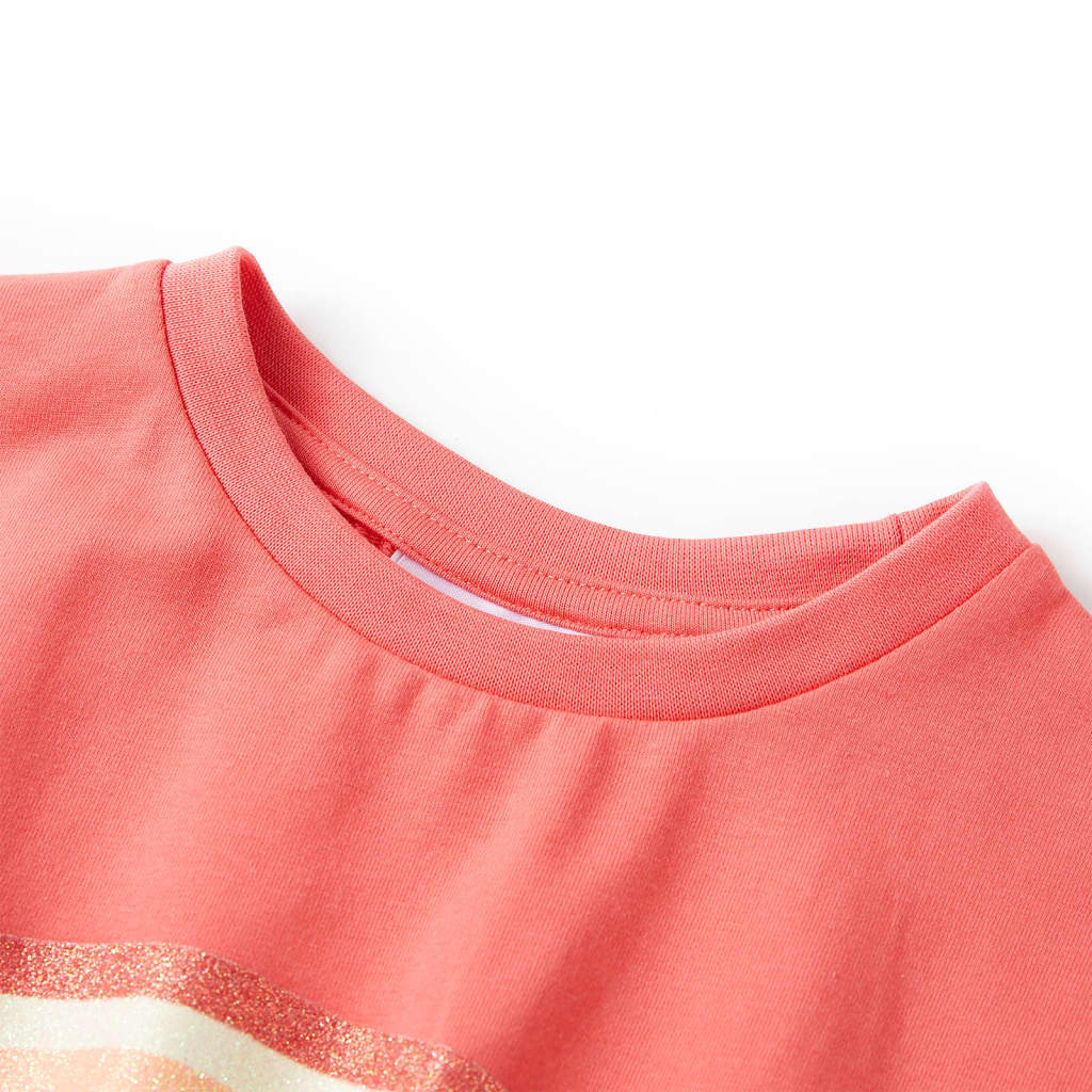 Vidaxl Børnekjole med Drawstring 92 Coral