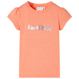Vidaxl børneshirt med hætteærmer 116 neon orange