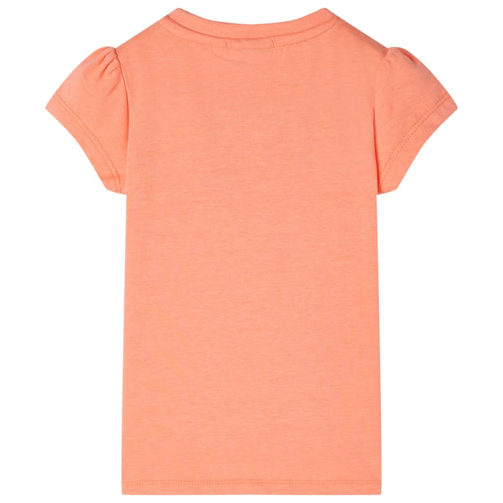 Vidaxl børneshirt med hætteærmer 116 neon orange