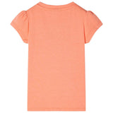 Vidaxl børneshirt med hætteærmer 116 neon orange