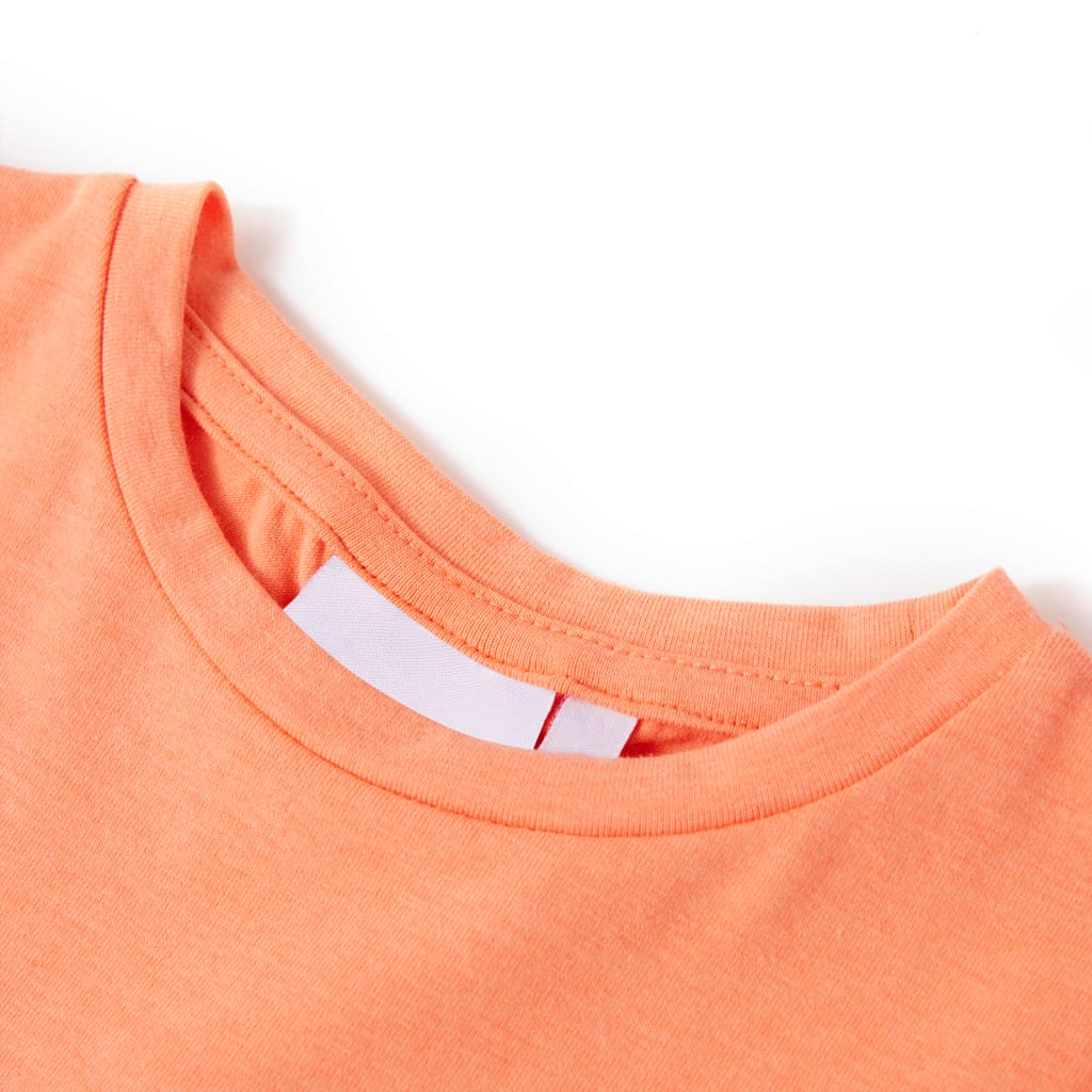 Vidaxl børneshirt med hætteærmer 116 neon orange
