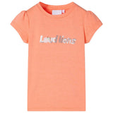Vidaxl børneshirt med hætteærmer 128 Neon Orange