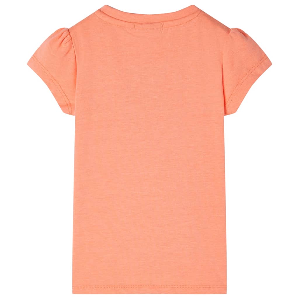 Vidaxl børneshirt med hætteærmer 128 Neon Orange