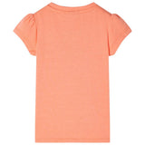 Vidaxl børneshirt med hætteærmer 128 Neon Orange