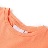 Vidaxl børneshirt med hætteærmer 128 Neon Orange