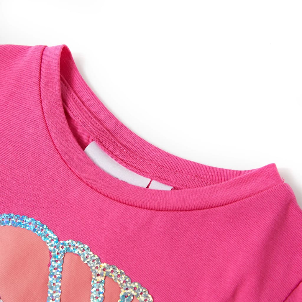 VidaXL børneskjorte 128 mørk pink