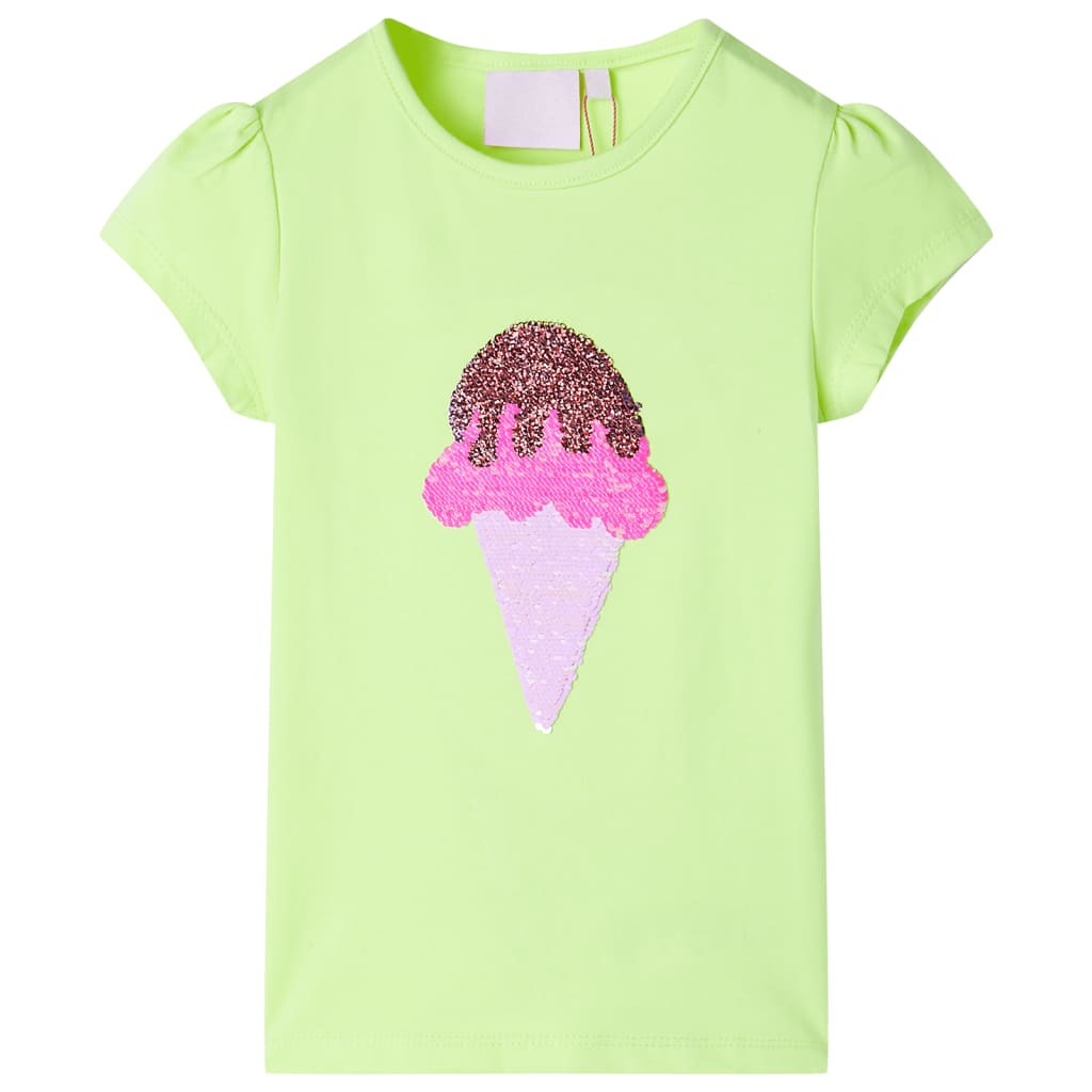 Vidaxl børneshirt 104 Neon Yellow
