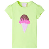 Vidaxl børneshirt 104 Neon Yellow