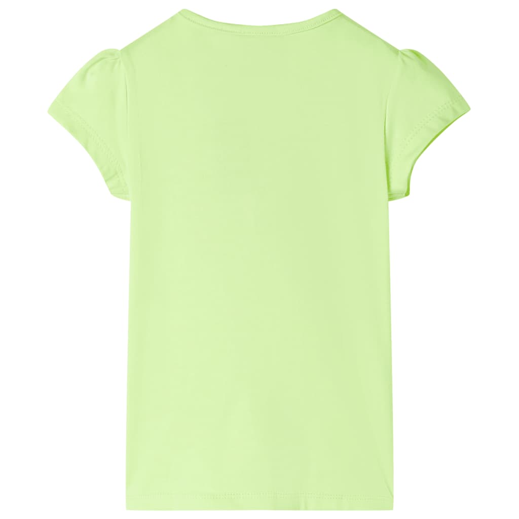 Vidaxl børneshirt 128 Neon Yellow