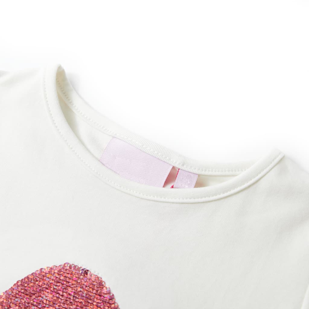 Vidaxl børneshirt 128 ECRU